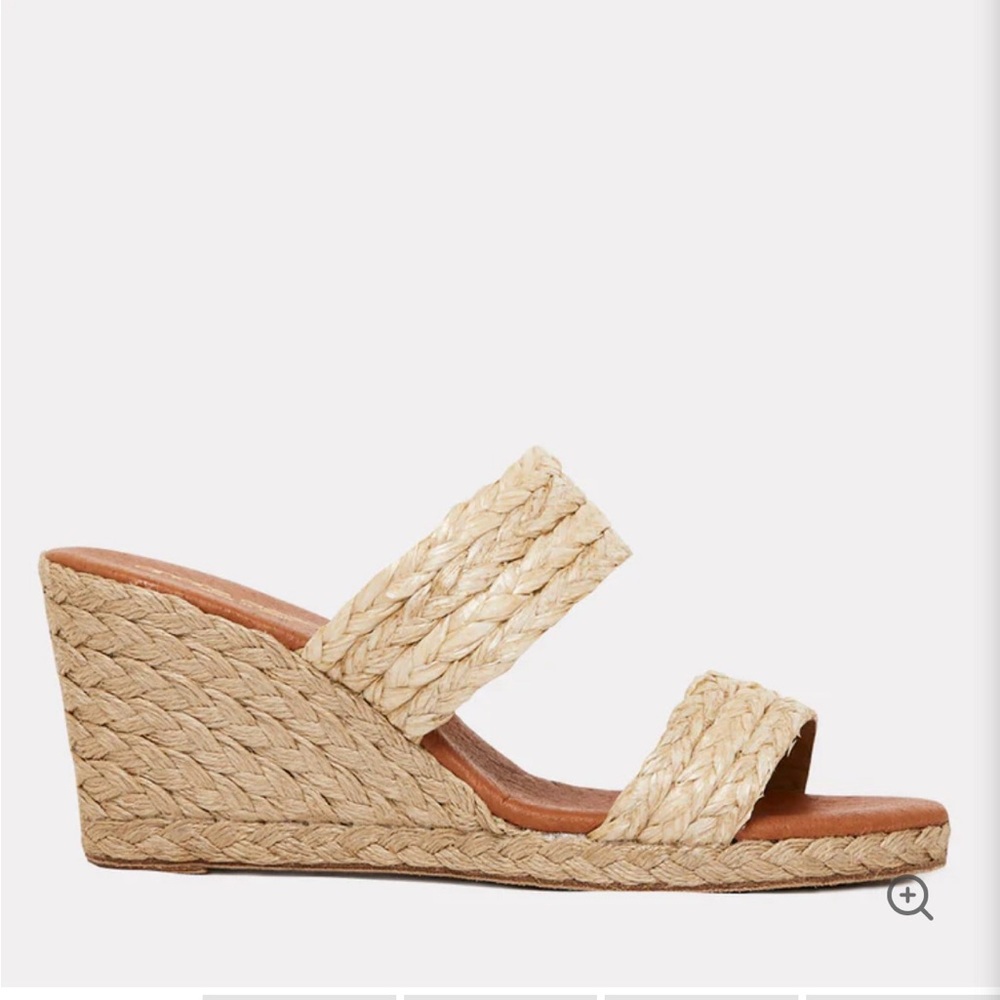 Andre Assous Nolita Rafia wedge sandals, size 8 - Picture 8 of 9
